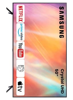 50-Inch Crystal UHD Crystal Processor 4K Flat Smart Tv UA50AU7000UXZN / UA50AU7000UXEG Titan Grey thumbnail 10