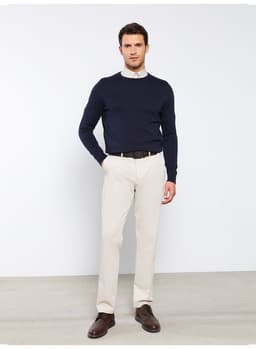 Crew Neck Long Sleeve Men's Knitwear Sweater thumbnail 3