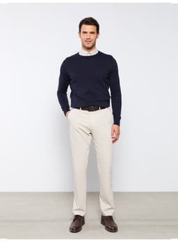 Crew Neck Long Sleeve Men's Knitwear Sweater thumbnail 4