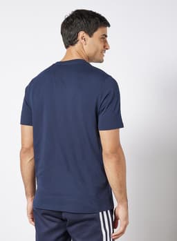 Essentials Embroidered Linear Logo T-Shirt Navy thumbnail 4