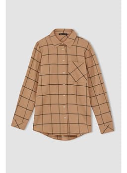 Woman Brown Long Sleeve Tunic LT.CAMEL thumbnail 2