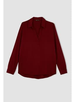 Woman Bordeaux Long Sleeve Blouse BORDEAUX