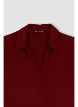 Woman Bordeaux Long Sleeve Blouse BORDEAUX thumbnail 3